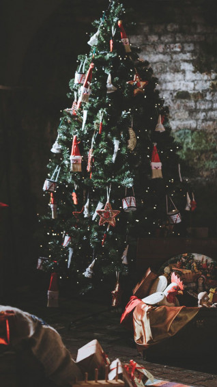 Merry Preppy Christmas iPhone Wallpaper