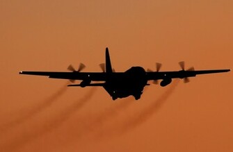 Boeing C Hercules Silhouette Aircraft Wallpaper