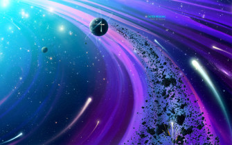 Universe Cyan 3d Space Purple Planet Rare Gallery HD