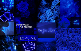 Neon Blue Aesthetic Laptop Wallpaper D7b