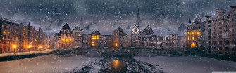 Old Bridge Winter Ultra HD Desktop Background Wallpaper For
