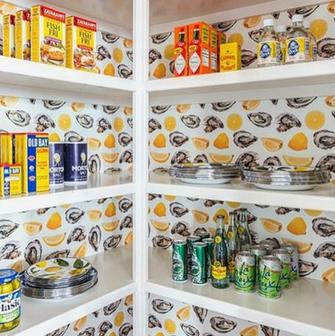 Lemon Oyster Wallpaper Pantry The Glam Pad