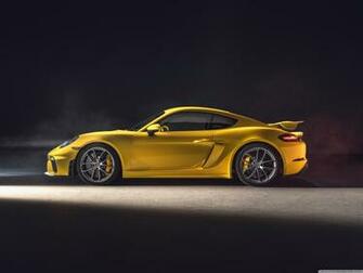Yellow Porsche Cayman Gt4 Sports Car 4k HD Desktop