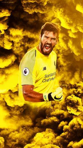 Red Galaxy Design On Alisson Becker Phone Wallpaper