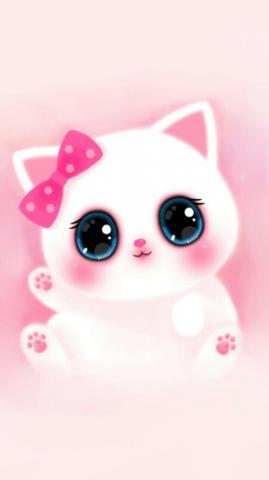 Pink Cute Girly Cat Melody iPhone Wallpaper Best HD
