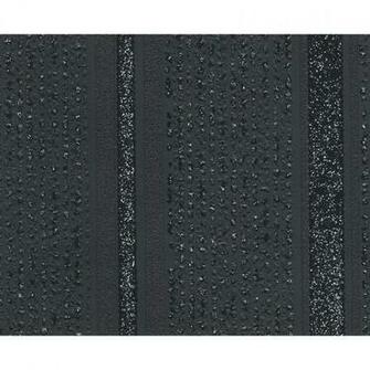 Home Winchester Silver Black Glitter Stripe Textured Wallpaper By