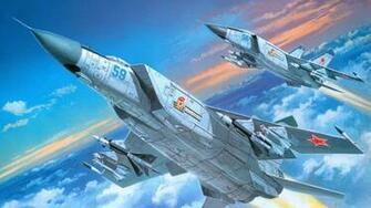 Mig Foxbat Airplane Fighter Aircraft Art Air