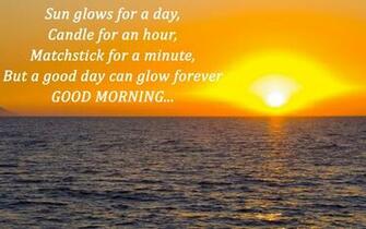 Beautiful Good Morning Quote On Sun And Day HD Wallpaper