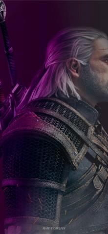 Blue Vs Red The Witcher Wild Hunt 8k Im iPhone