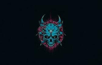 Wallpaper Minimalism Snake Skull Style Background Horns Art