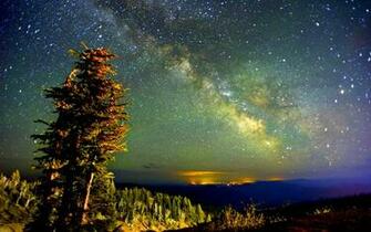 Starry Night Sky With Moon Wallpaper