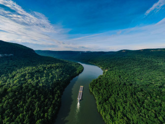 Blue Sky River Wallpaper