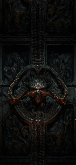 T On Diablo Dark Phone Wallpaper Artwork
