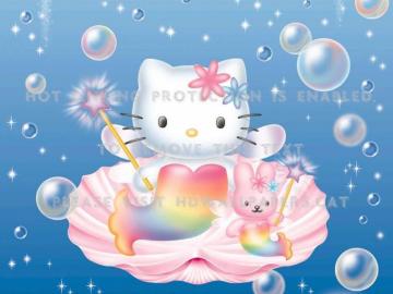 Hello Kitty Bunny Bubbles Mermaid Cute Pink