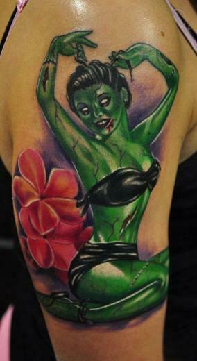 HD Tattoo Image Of Pin Up Girls