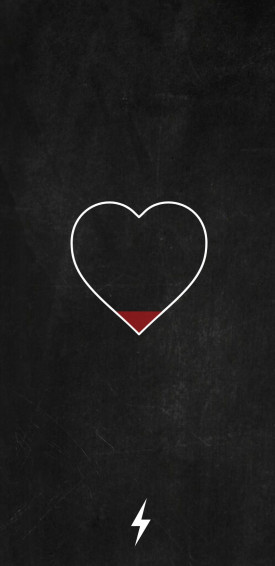 Charging Heart Wallpaper Design Pattern Black