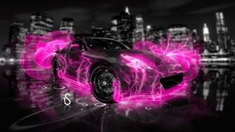 Displaying Image For Neon Pink Flowers Wallpaper