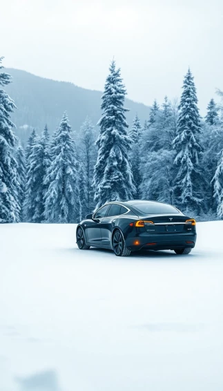 Tesla Winter Wallpaper