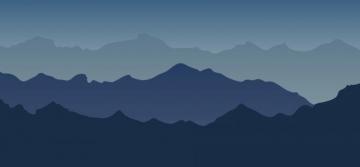 Mountain Landscape Blue Tone Silhouette Background