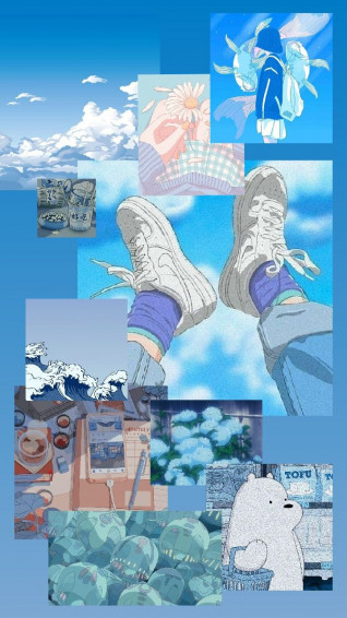 Blue Aesthetic Anime Wallpaper