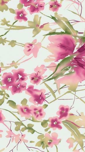 Pink Floral Art iPhone Wallpaper HD