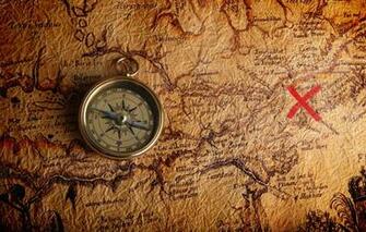 Wallpaper Place Compass Old Map Where The Treasure A