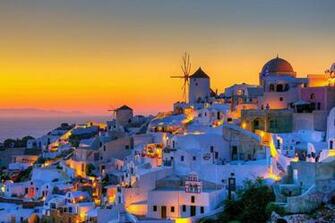 Oia Sunset Hq Wallpaper Pixdaus