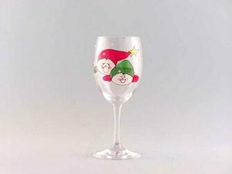 Christmas Wine Glasses Widescreen Wallpaper