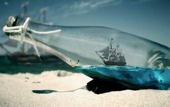Desktop Wallpaper HD Boat Inside Bottel