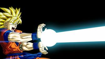 Goku S Kamehameha Wave Computer Wallpaper Desktop Background