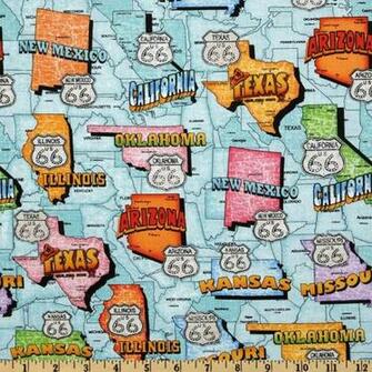 Vintage Road Map Background Get Your Kicks Route