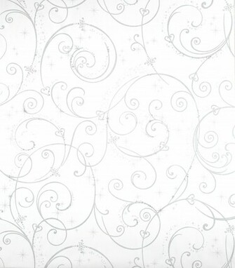 White Glitter Wallpaper Swirl