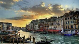 Wallpaper Italy Venice Houses Canal HDr