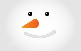 Snowman Smiley Face Wallpaper