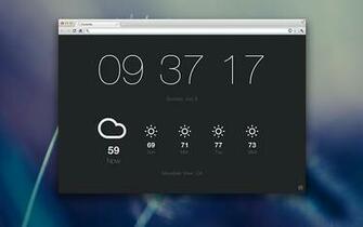 That Replaces The New Tab Screen With Time Date And Weather