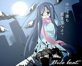 Blood Katsura Kotonoha Moon Scarf School Days Sword Thighhighs