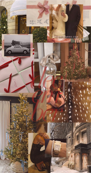 December Moodboard Desktop iPhone Wallpaper