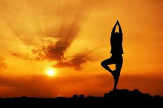 Yoga Sunset Wallpaper For