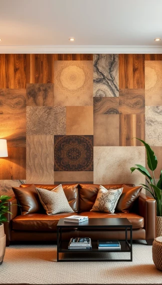 Collage Brown Wallpaper