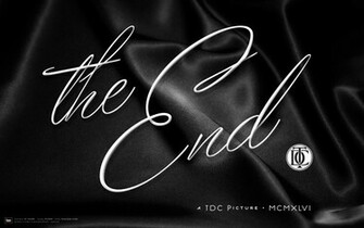 Grayscale End Movie Posters Calligraphy Cloths Wallpaper Background