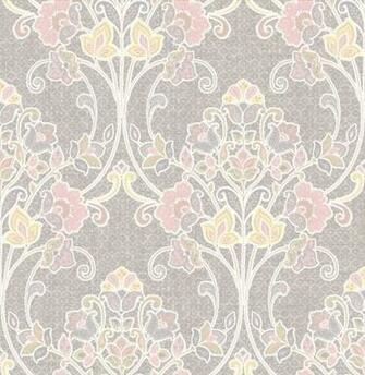 Willow Pink Nouveau Floral Wallpaper Swatch Country By