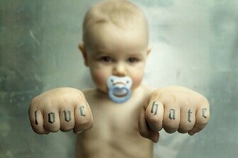 Funny Baby Love Tatto HD Wallpaper