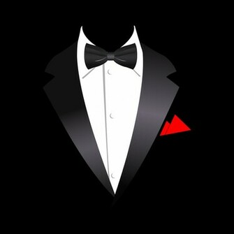 Details About Iamtee Tuxedo T Shirt Classic Black Bow Tie Red Hanky