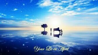 Your Lie In April Wallpaper Soft Blue HD Desktop