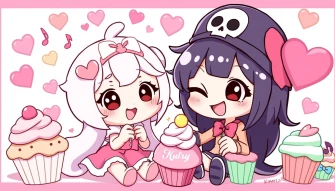 Kuromi And Melody Wallpaper