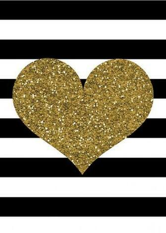 Heart Print Valentines Day Glitter Gold Pattern Stripes