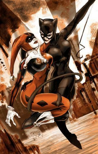 Harley Quinn Catwoman Kiss Foto Artis Candydoll