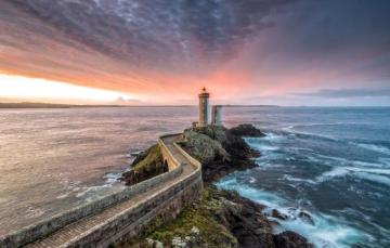 Wallpaper Sea Lighthouse Bretagne Little Kitty France Image