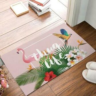 Omnipotent Youth Thug Live With Flamingo Print On Pink Background