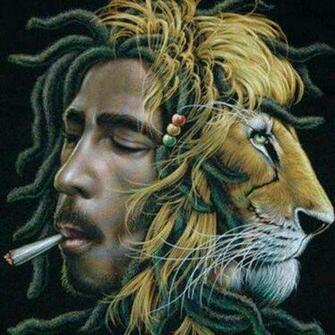 Bob Marley Lion Psychedelic Bobs Art